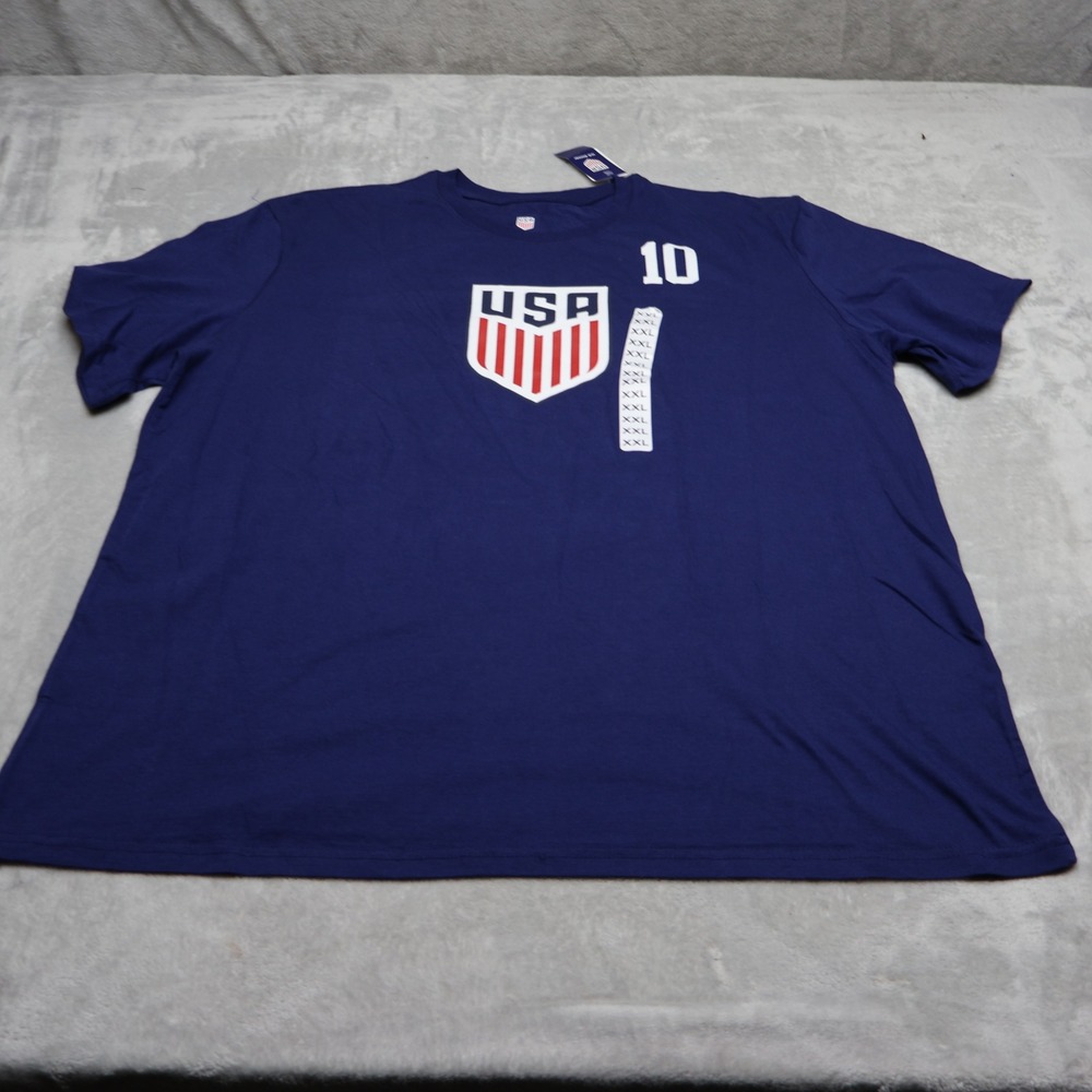 US Soccer Shirt Mens XXL Blue Football Christian Pulisic#10 Graphic $20 NEW